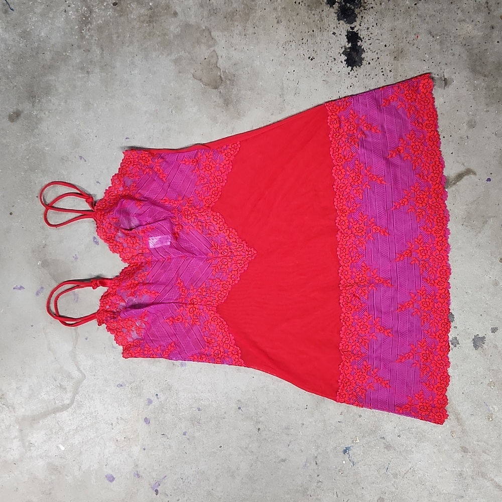 Wacoal sheer lacy night gown chemise lingerie size large
